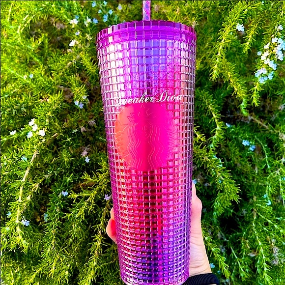 Starbucks 2021 Summer Grid tumbler Cup Pink Purple Limited Edition Coffee Drink